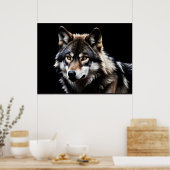 Portret van de wolf poster (Keuken)