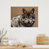 Portret van de wolf poster (Keuken)