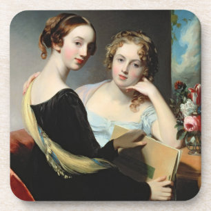 Portret van de zussen van McEuen na 1823 Bier Onderzetter