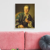 Portret van Denis Diderot 1767 Canvas Afdruk (Insitu (Woonkamer))