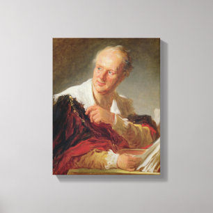 Portret van Denis Diderot c.1769 Canvas Afdruk