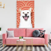Portret van Dog 2 Canvas Afdruk (Insitu (Woonkamer))