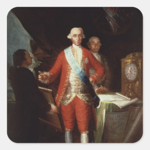 Portret van Don Jose Monino y Redondo I Vierkante Sticker
