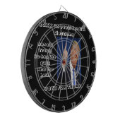 Portret van Donald Trump Dartbord (Voorkant Links)