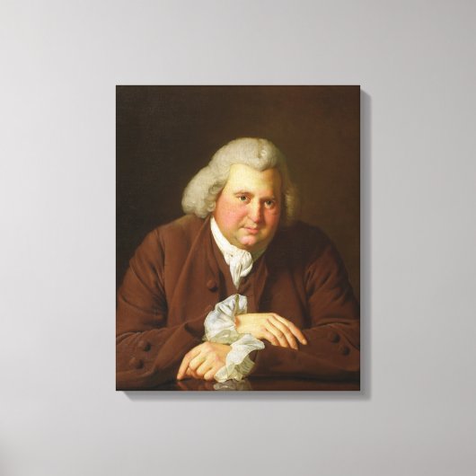 Portret van Dr. Erasmus Darwin Canvas Afdruk (Voorkant)