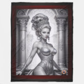 Portret van Drusella Arkaevis AI Art van Xzendor7 Fleece Deken (Voorkant)