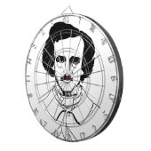 Portret van Edgar Allan Poe Dartbord (Voorkant Rechts)