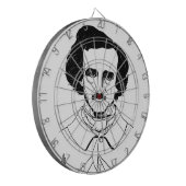 Portret van Edgar Allan Poe Dartbord (Voorkant Links)