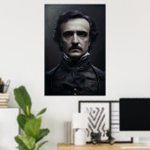 Portret van Edgar Allan Poe Poster (Thuiskantoor)
