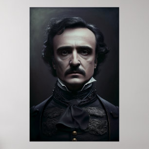 Portret van Edgar Allan Poe Poster