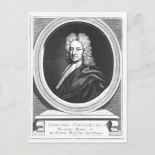 Portret van Edmond Halley Briefkaart