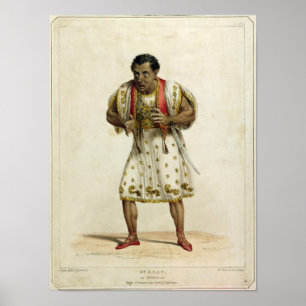 Portret van Edmund Kean als Othello Poster