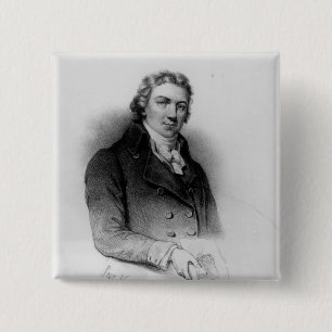 Portret van Edward Jenner Vierkante Button 5,1 Cm