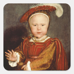Portret van Edward VI als kind, c.1538 Vierkante Sticker