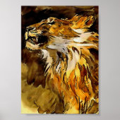 Portret van een Acrylverf van leder Poster (Voorkant)