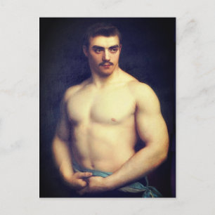 Portret van een atleet briefkaart