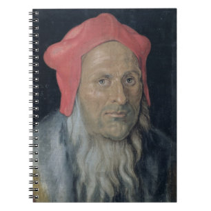 Portret van een baardige man met een rode hoed, 15 notitieboek