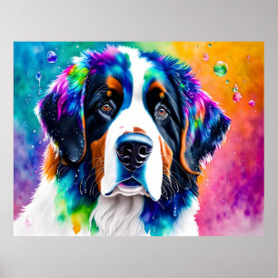 Portret van een Bernese Mountain Dog Poster