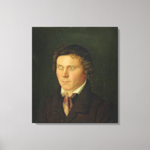 Portret van een Blindenjongen Canvas Afdruk