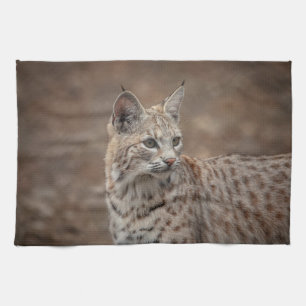 Portret van een Bobcat Theedoek