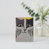 Portret van een Cat Collage Art Visitekaartje (Staand voorkant)