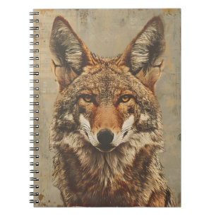  portret van een coyote notitieboek