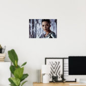 Portret van een cybervrouw poster (Thuiskantoor)
