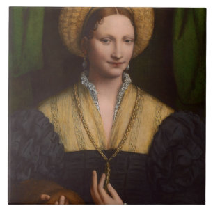 Portret van een dame, 1520-1525 (olie op het panee tegeltje