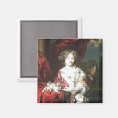 Portret van een dame, 1677 magneet (Voorkant / Achterkant)