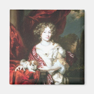 Portret van een dame, 1677 magneet