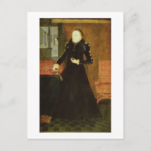 Portret van een dame, die vermoedelijk Katherine i Briefkaart