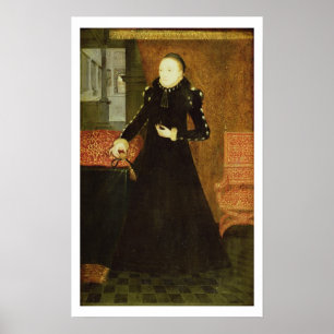 Portret van een dame, die vermoedelijk Katherine i Poster