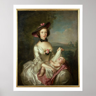 Portret van een dame, Elizabeth, vrouw van Poster