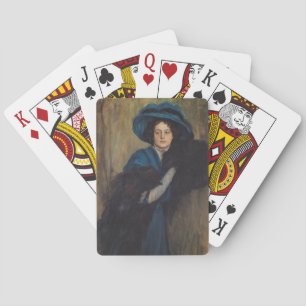 Portret van een dame in blauw (Raimundo de Madrazo Pokerkaarten