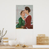 Portret van een dame in brand Koreaans Poster (Keuken)