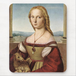 Portret van een dame met een Unicorn (door Raphael Muismat