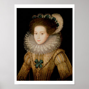 Portret van een dame, mogelijk Mary Queen of Scots Poster