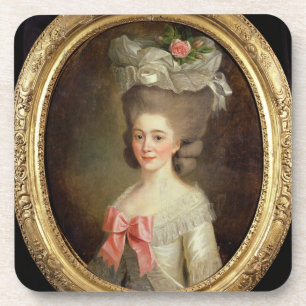 Portret van een dame (olie op doek) bier onderzetter