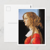 Portret van een dame, Sandro Botticelli Briefkaart (Voorkant / Achterkant)