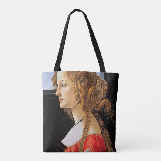 Portret van een dame, Sandro Botticelli Draagtas (Achterkant)