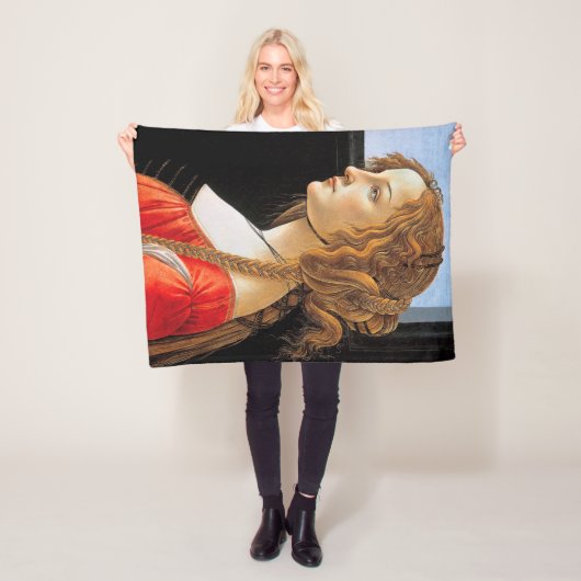 Portret van een dame, Sandro Botticelli Fleece Deken (In situ)