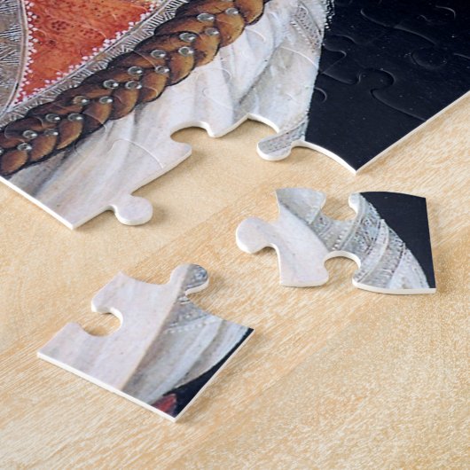 Portret van een dame, Sandro Botticelli Legpuzzel (Zijkant)