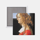 Portret van een dame, Sandro Botticelli Magneet (Voorkant / Achterkant)