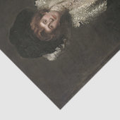 Portret van een dame van Hugh de Twenebrokes Tissuepapier (Detail)