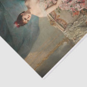 Portret van een dame van Raimundo de Madrazo Tissuepapier (Detail)