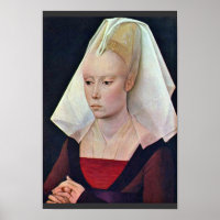 Portret van een dame van Weyden Rogier van Der