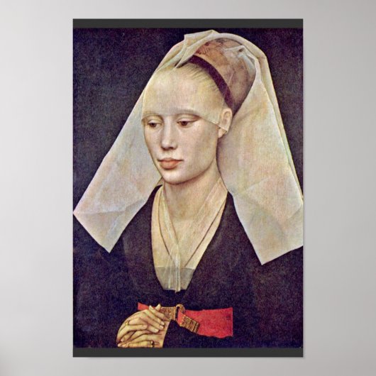 Portret van een dame van Weyden Rogier van Der Poster (Voorkant)
