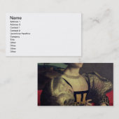 Portret van een dame visitekaartje (Voorkant / Achterkant)