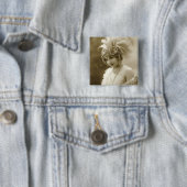 Portret van een danser vierkante button 5,1 cm (In situ)