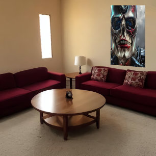 Portret van een dode schedel l AI Art Poster